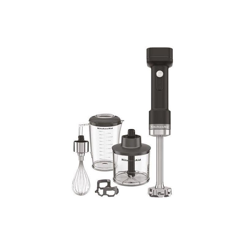 Image of KITCHENAID Mixeur plongeant sans fil + acc avec batterie Noir Réglisse - 5KHBRV75BM